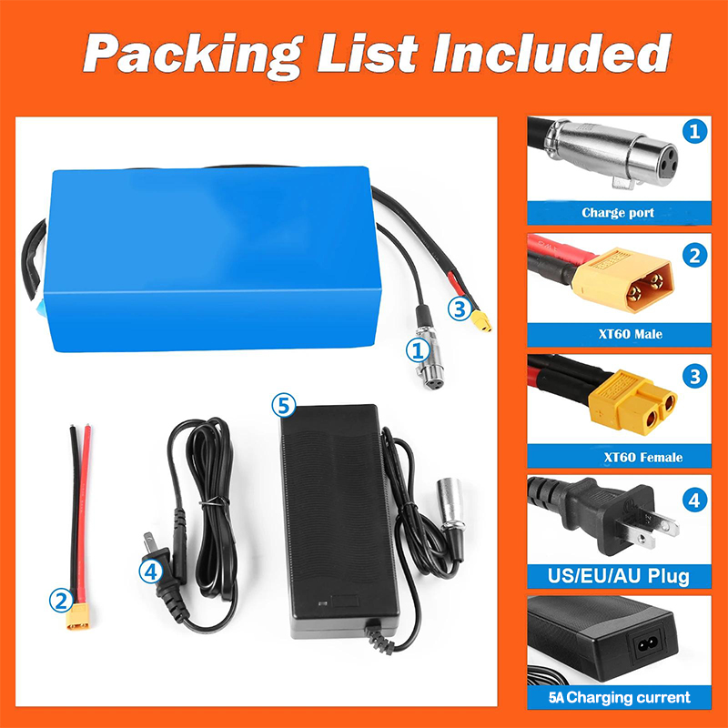 60V 50Ah Electric Scooter Battery - 48V 52V Elektrikli Bisiklet chamrider 21700