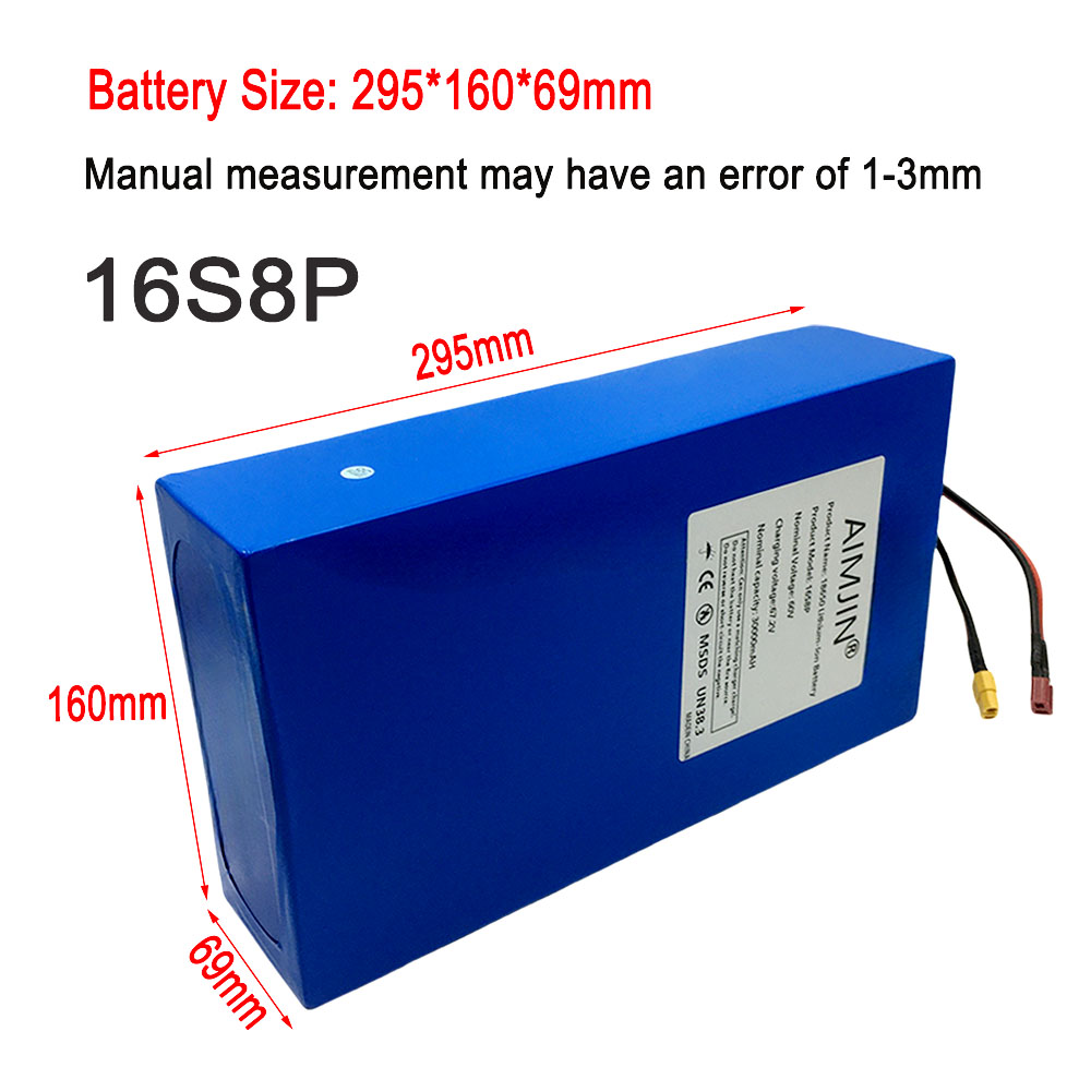 16S8p 1000-3000W Yepyeni Lityu - 60V 50Ah Electric Scooter Battery incelemesi ve fiyatı