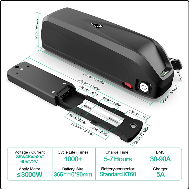 48V 50AH 52V 36V 30AH E-bisikl - 60V 50Ah Electric Scooter Battery incelemesi ve fiyatı