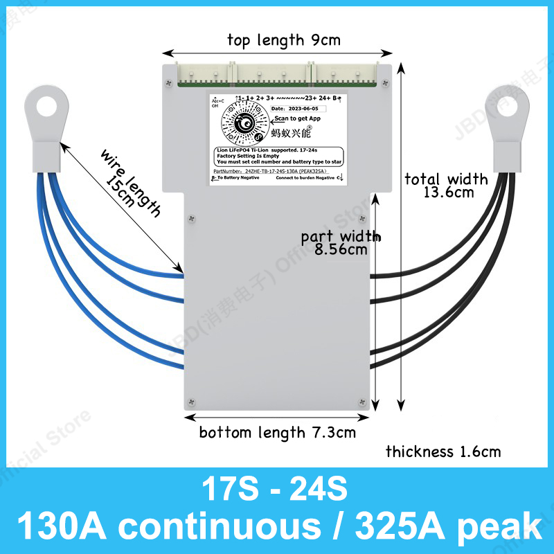 ANT BMS 17S - 24S 850A 300A 10 - 84V 50A Smart Bms Bluetooth incelemesi ve fiyatı