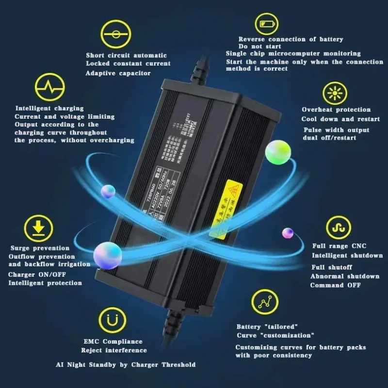 72V 20S 84V Akıllı Lifepo4 Pil - 84V 20A Smart Charger incelemesi ve fiyatı